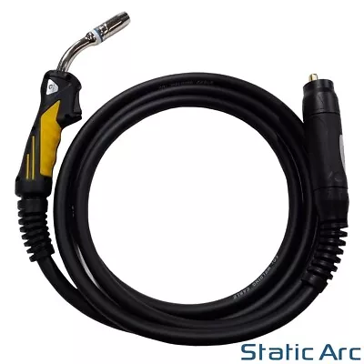 MB25 MIG WELDING TORCH LANCE 25AK EURO FIT GAS GASLESS 4M CABLE W/ TIPS • £41.99