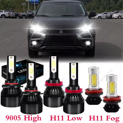 For MITSUBISHI Outlander Sport LED Headlight Bulbs Kit High-Low Beam Fog Light • $33.86