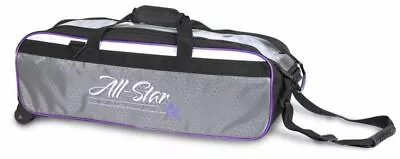 Roto Grip All Star BLACK/GREY/PURPLE Travel 3 Ball Tote Bowling Bag • $89.95