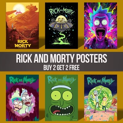 Rick And Morty Action Movie Poster – 91,5 X 61 Cm, Bunt, Papier, Ideal Für Zimmerdeko & Fan-Collection