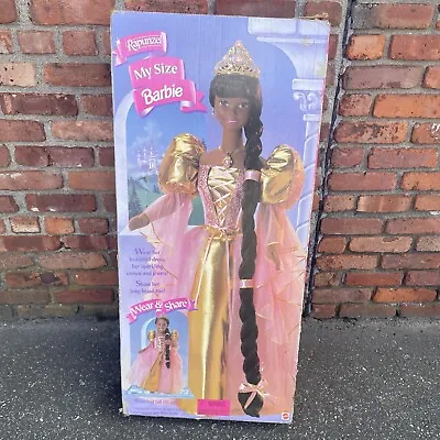 RARE Vintage 1997 MATTEL My Size Barbie African American  Rapunzel  W/ Box • $579.95