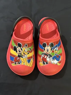 MICKEY MOUSE DONALD DUCK DISNEY Crocs Clogs Sz. 11-12 • $16