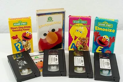 Sesame Street Lot Of 4 Elmo Sing Along Guessing Game Do The Alphabet W/ Insert • $13.29