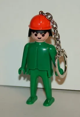 £19.46 • Buy Playmobil Green Figure Hard Hat Black Toy Promo Key Chain New NOS 1974 Geobra