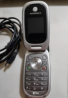 Motorola Cell Phone Black And Silver (Alltel) Flip Phone Flip Cell Phone  • $9.99