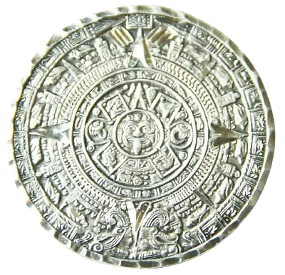 Sterling Silver Mexico Mayan Sun Calendar Brooch/Pin Stamped 925 Eagle 26 • $41.99