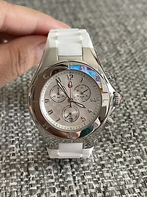 New Michele Jelly Bean Chronograph Silicone Watch MWW12F000090 MSRP $445 • $265