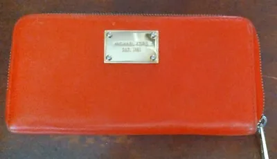 Michael Kors Jet Set Zip Around Wallet Mandarin Pre-Owned 35T1GTTZ3L • $25