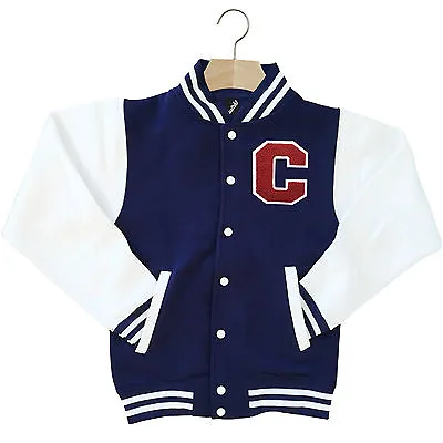 Varsity Baseball Jacket Unisex Personalised With Genuine Us College Letter C • £39.95