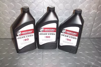 Mercury Quicksilver High Performance Gear Oil SAE90W Qt PN  92-858064K01  3 Pack • $67.50