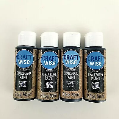 Lot Of 4 Craft Wise Chalkboard Paint 2 FL Oz Create Use-able Chalkboard Surfaces • $2.99