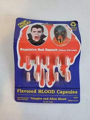 Vtg Halloween Fright Factory Repulsive Red Raunch Flavored Blood Capsules Cherry • $14.99