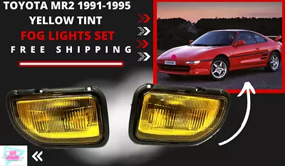 Fits Toyota MR2 (1991-1995) Yellow Tint Fog Bumper Lights Set (Left & Right) • $135.99