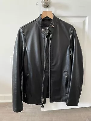 $600 • Buy Schott NYC XS Café Racer Leather Jacket (654)