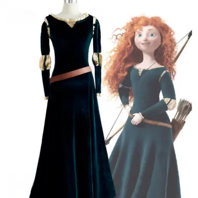 Disney Brave Merida Princess Costume Adult Dress Film Garment Cosplay Costume • $26.86