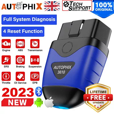 Autophix 3610 For VW ABS EPB Oil Throttle All System Car OBD2 Scanner Diagnostic • £41.39