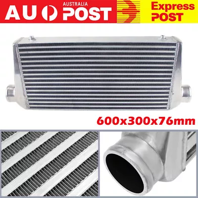 Bar & Plate Intercooler 600X300X76 Mm Front Mount 3'' Outlet/Inlet For Universal • $194.96