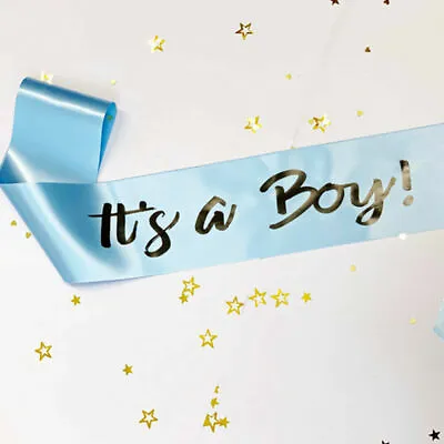 Handmade Luxury It's A Boy Baby Shower Sash Gender Reveal Party Mum To Be Gift • £4.95