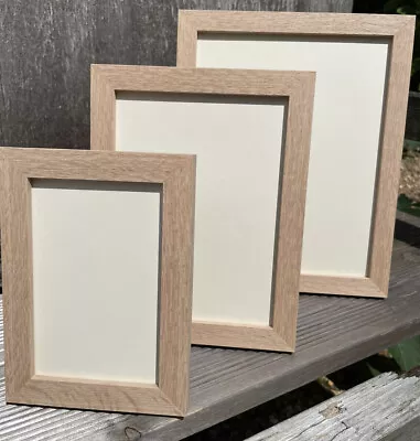 Set Of 3 Solid Oak Frames 10x8 8x6 And 6x4. • £39.95