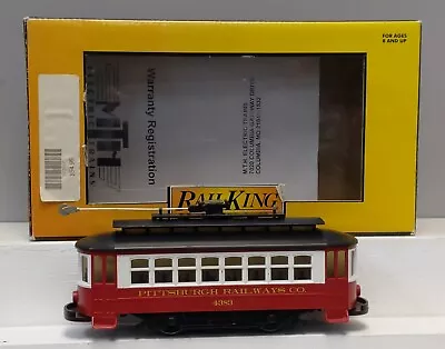 MTH 30-2557 O Gauge Pittsburgh Bump-N-Go Trolley #4383 EX/Box • $81.99