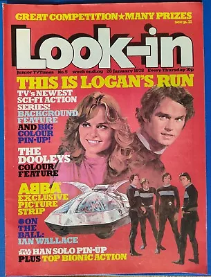 Look-in Magazine - 28 Jan 1978 Logan's Run / Han Solo - Star Wars Harrison Ford • £5