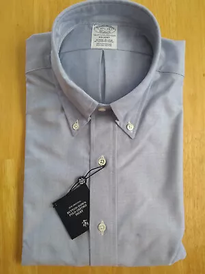 NWOT Brooks Brothers Blue Supima Oxford Button Down 15.5-33 Regent MSRP $140 • $52