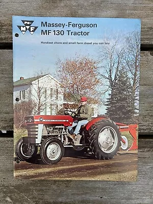 Massey Ferguson MF 130 Tractor Advertising Sales Brochure Vintage MF130 • $12.99