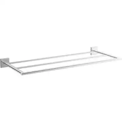 KOHLER 23299-CP  24 In.  Square Hotelier Towel Rack In Polished Chrome • $68.88