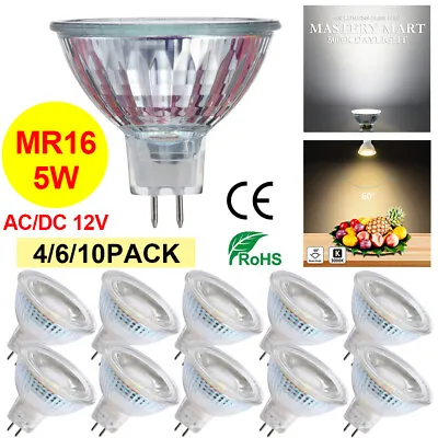 MR16 LED Light Bulbs 12V 5W Spotlight 50W Halogen Bulb Equivalent COB Lighting • £19.43