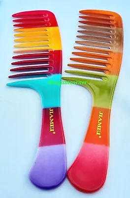 Shower Comb XL Wide Tooth Detangle Shower Comb Wet Curly Hair Dressing Comb 24cm • £4.96