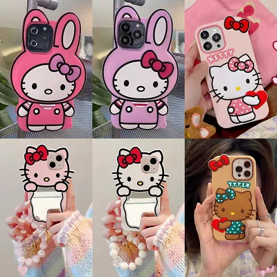 For Apple IPhone 14 Pro Max 13 12 11 X XR Girl's Cute 3D Hello Kitty Mirror Case • $14.99