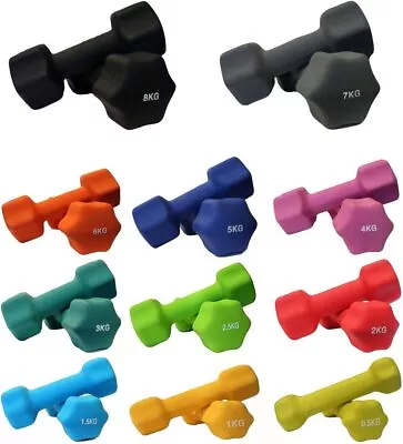 Anti-Slip Neoprene Dumbbell Pair Weightlifting Dumbbell Set Barbell Weight • $15.89