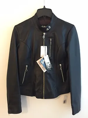 $385 • Buy Nwt Schott Nyc Usa Lamb Leather Cafe Racer Biker Jacket Black Women Small Men Xs