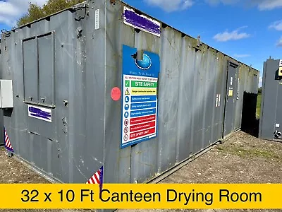 32 X 10 Ft Steel Portable Site Office Cabin Canteen Drying Room • £2495