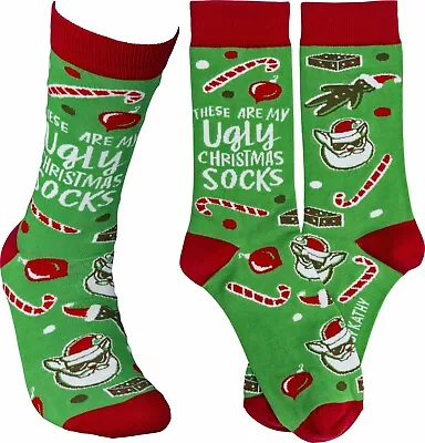 These Are My Ugly Christmas Novelty Socks Men Christmas Socks Christmas Sock • $13.98
