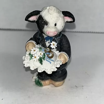 Mary's Moo Moos 1995 Ring Bearer Wedding Cow Figurine 167568 Vintage Enesco • $8