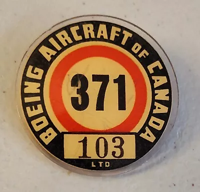 Vintage Boeing Aircraft Company - British Columbia Canada Employee ID Badge • $28