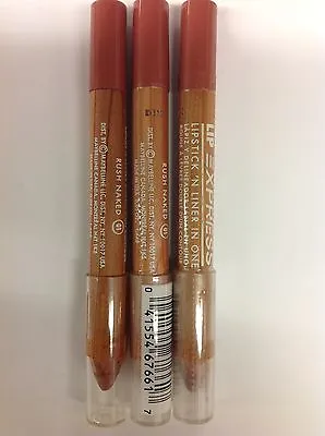 3 X Maybelline Lip Express Lipstick 'N Liner In One RUSH NAKED NEW • £17.57