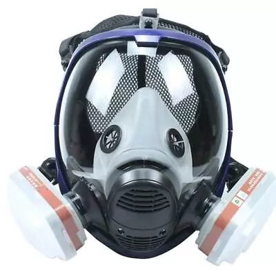 6800 Full Face Gas Mask 7 In 1 Facepiece Respirator Painting Spraying Size M • $68.96