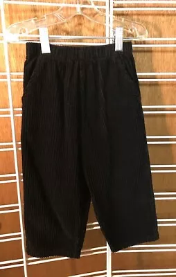 NWT Mulberribush Black Corduroy Pants~boys~elastic Waist~all Cotton~boutique~new • $17