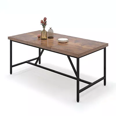 70.8  Large Kitchen Dining Room Table For 6-8 People Farmhouse Dinner Table • $123.99