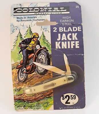 New VTG Sealed Colonial #25 Master Brand High Carbon 2 Blade Jack Pocket Knife • $20