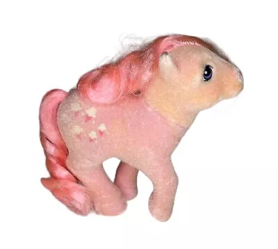 Vintage My Little Pony G1 Lickety Split Flocked Fuzzy Pink So Soft • $14.95