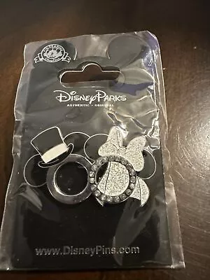 Disney Parks Mickey Minnie Wedding Rings Set Trading Pin NEW* • $12.75