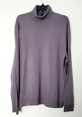 Alfani Mens 2XL Gray Turtleneck Light Sweater • $17.17
