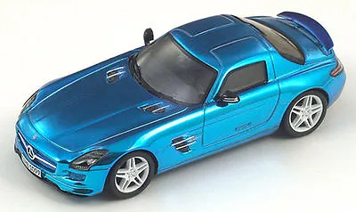 Spark 2009 Mercedes-Benz SLS AMG Chrome Blue Gullwing 1:43*New Hot Color! • $139