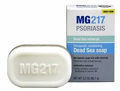 MG217 Psoriasis Dead Sea Mud And Salt Dual Bar Soap - Aloe And Vitamin E 32 Oz • $19.99