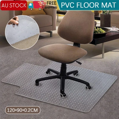 $25.90 • Buy Chair Mat Carpet Floor Protectors PVC Home Office Room Computer Work Mats 120x90