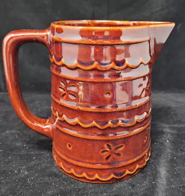 Vintage Marcrest Stoneware Daisy Dot Water Pitcher Proof USA 6 Inch • $28.99