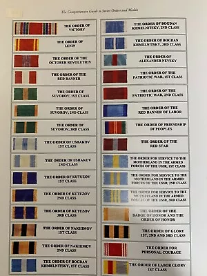 ALL Soviet Orders And Medal Ribbons • $4